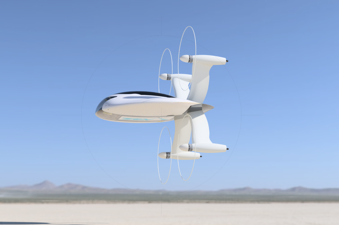 Zeva Z2 one passenger eVTOL aircraft Zeva Z2 one passenger eVTOL aircraft